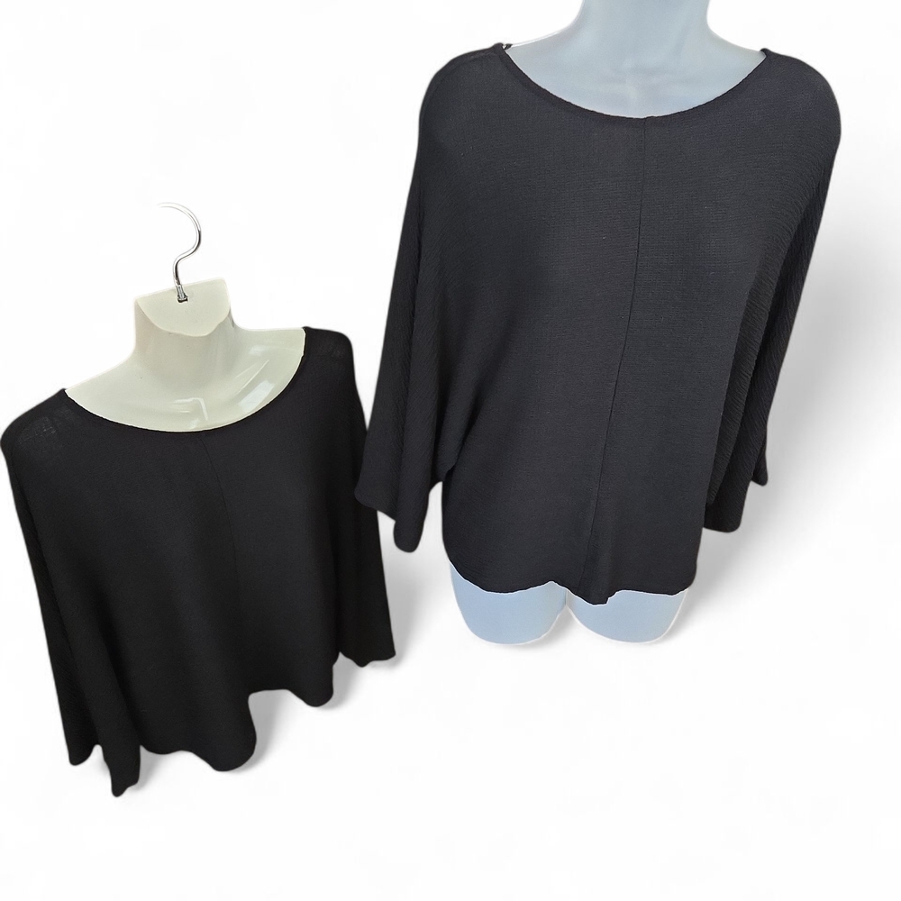 Anthropologie Black‎ Textured Top